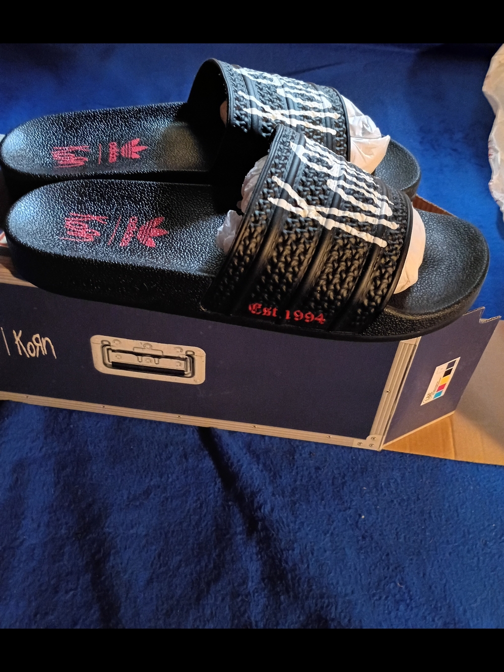 KORN ADIDAS SLIDES - Picture 2 of 6